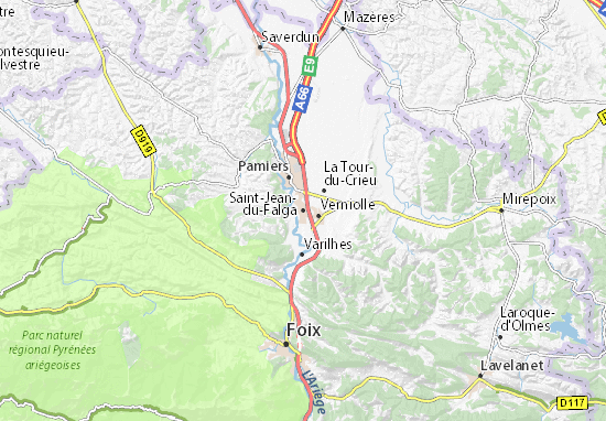 Kaart Plattegrond Saint-Jean-du-Falga