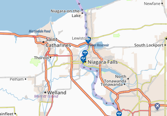 Karte Stadtplan Niagara Falls