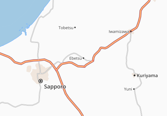 Karte Stadtplan Ebetsu