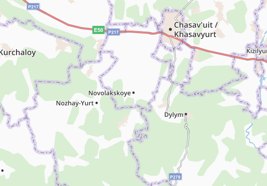 Karte Stadtplan Novolakskoye