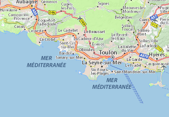 Carte-Plan Sanary-sur-Mer