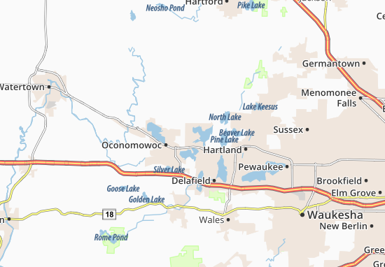 Okauchee Lake Map