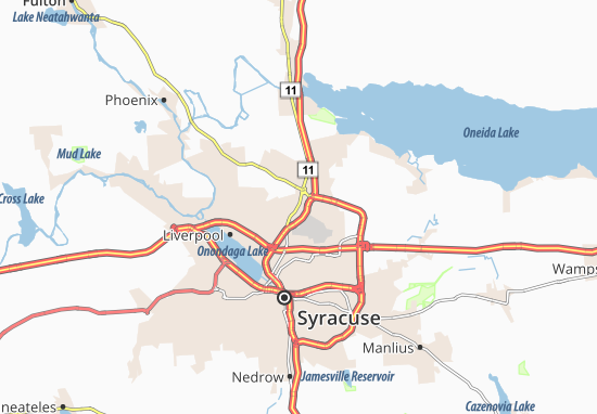 Kaart Plattegrond North Syracuse