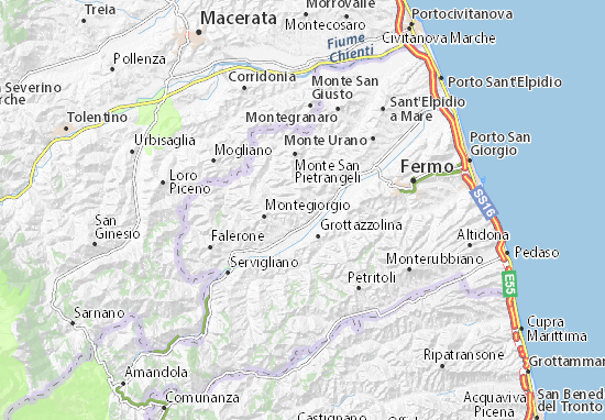Kaart Plattegrond Magliano di Tenna