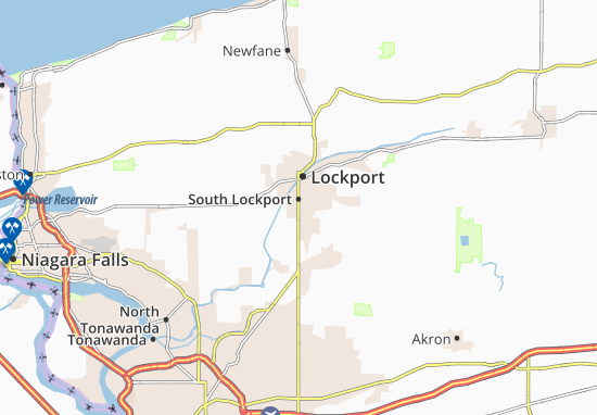 Kaart Plattegrond South Lockport