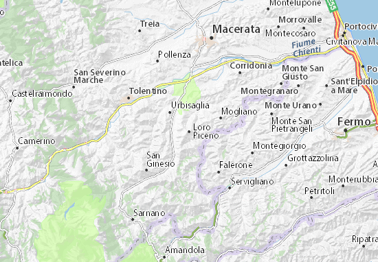 Karte Stadtplan Loro Piceno