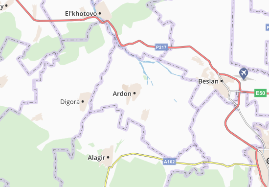 Karte Stadtplan Ardon
