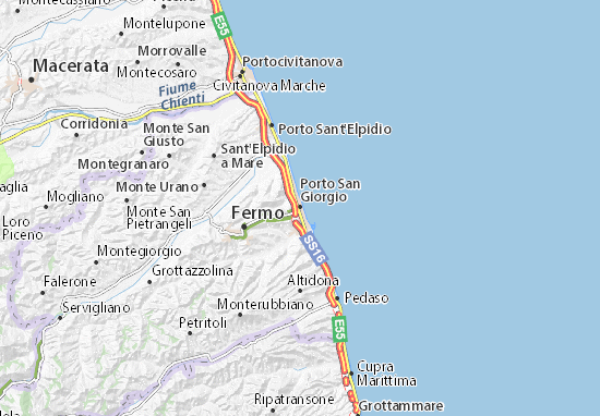 Kaart Plattegrond Porto San Giorgio
