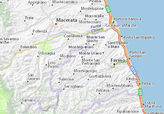 Mapas-Planos Monte San Pietrangeli