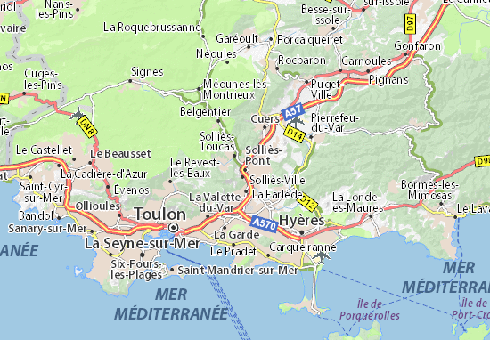 Mapa Plano Solliès-Pont