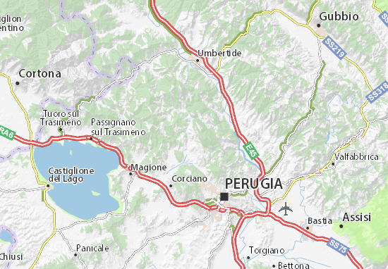 Karte Stadtplan Pieve Petroia