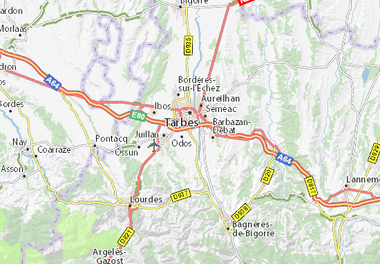 Karte Stadtplan Laloubère
