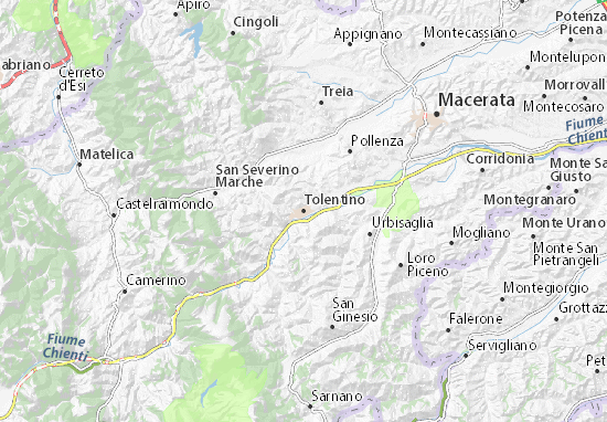 Kaart Plattegrond Tolentino