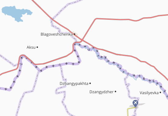 Mapa Kamyshanovka