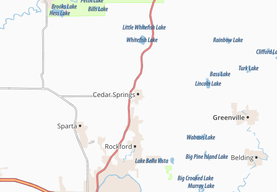 Karte Stadtplan Cedar Springs