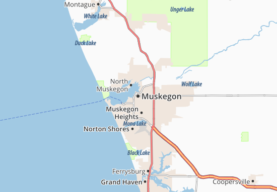 Karte Stadtplan Muskegon