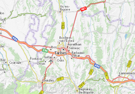 Karte Stadtplan Aureilhan