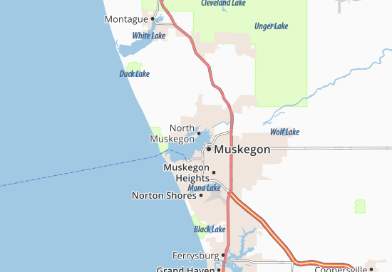 Karte Stadtplan North Muskegon