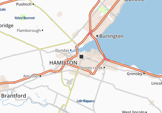Karte Stadtplan Hamilton