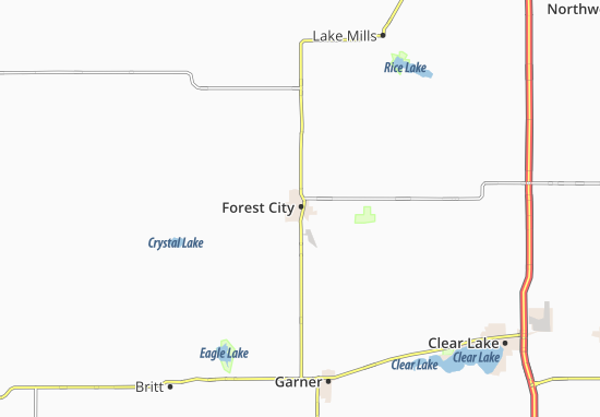 Mapa Forest City