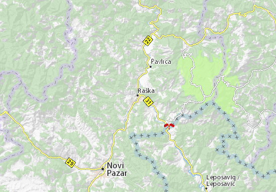 Kaart Plattegrond Raška
