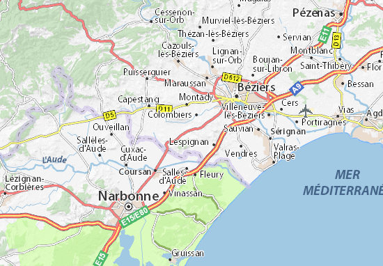 Mapas-Planos Nissan-lez-Enserune