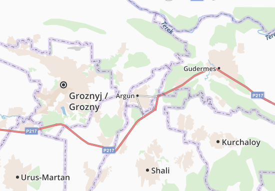 Mapa Argun