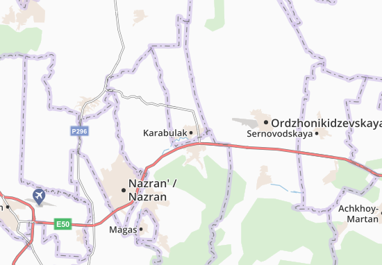 Karte Stadtplan Karabulak