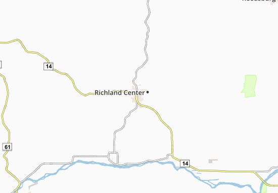 Kaart Plattegrond Richland Center