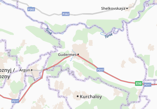 Karte Stadtplan Gudermes