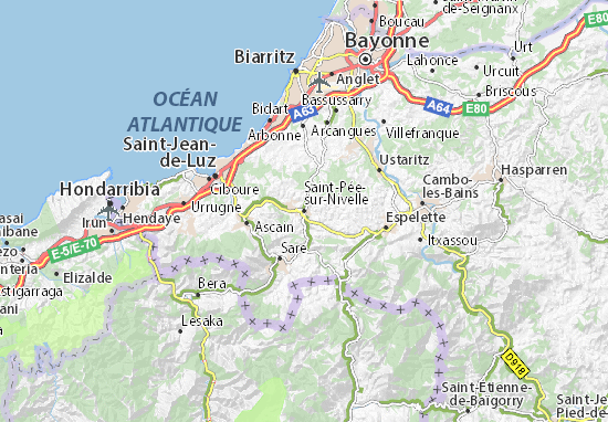 Mapa Saint-Pée-sur-Nivelle