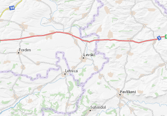 Mapa Levski