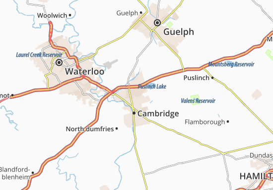 Kaart Plattegrond Cambridge
