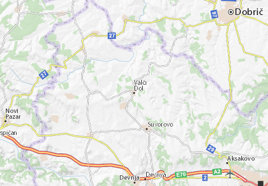 Karte Stadtplan Vălči Dol