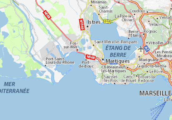 Kaart Plattegrond Port-de-Bouc