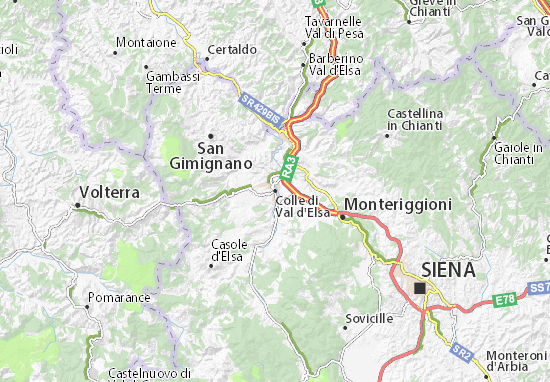 Mapas-Planos Colle di Val d&#x27;Elsa