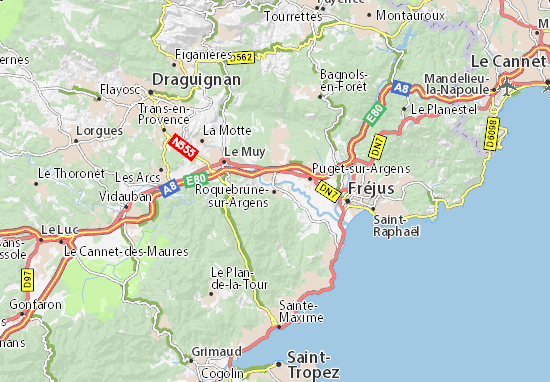 Carte-Plan Roquebrune-sur-Argens