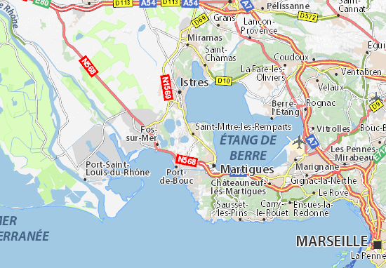 Kaart Plattegrond Saint-Mitre-les-Remparts