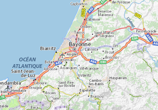 Mapa Saint-Pierre-d&#x27;Irube