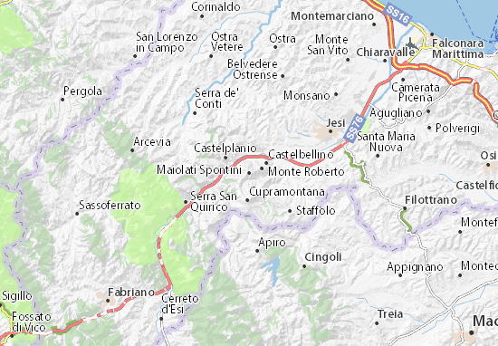 Mappe-Piantine Maiolati Spontini