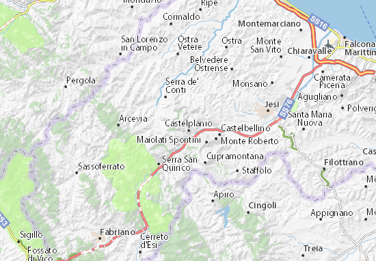 Mapa Castelplanio