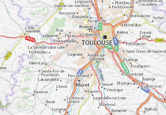 Karte Stadtplan Cugnaux