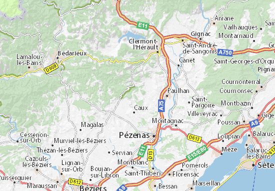 Karte Stadtplan Fontès