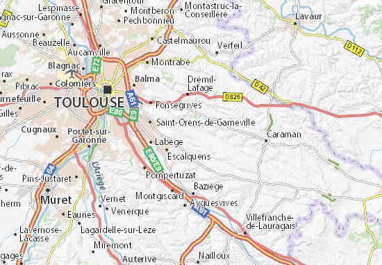 Karte Stadtplan Sainte-Foy-d&#x27;Aigrefeuille