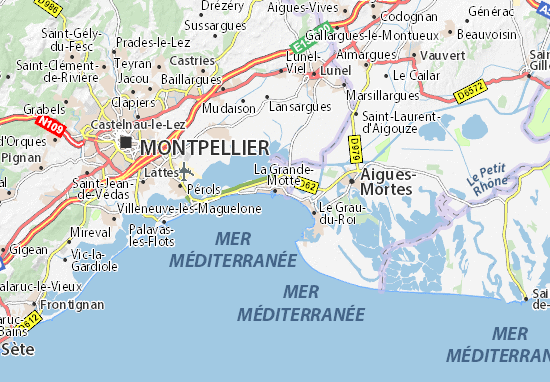 Kaart Plattegrond La Grande-Motte