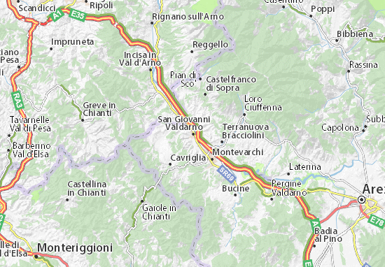 San Giovanni Valdarno Map