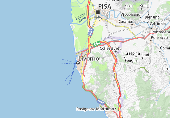 Karte Stadtplan Livorno