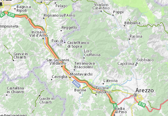 Loro Ciuffenna Map