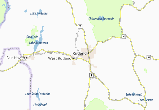 Kaart Plattegrond Center Rutland