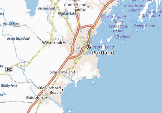 Karte Stadtplan South Portland